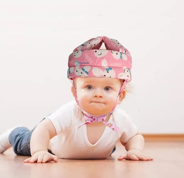 Synlark Baby Safety Helmet, Head Guard & Baby Head Protector for Walking & Crawling for Infants,Kids & Toddlers (Happy-Pink)