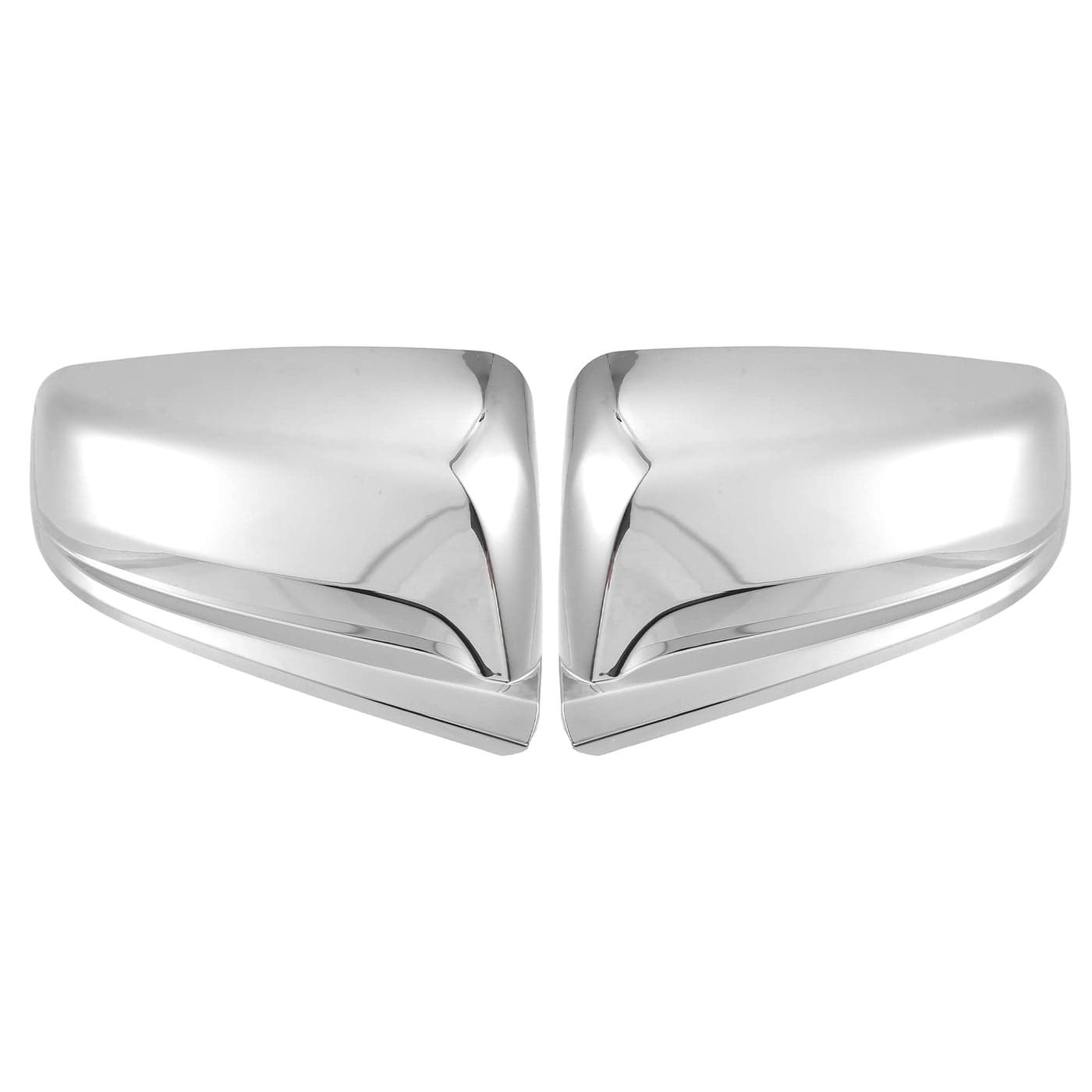 X AUTOHAUX 1 Pair Exterior Triple Chrome Plated Top Half Mirror Cover Cap Trim Overlay for Chevrolet Malibu 2013 2014 2015