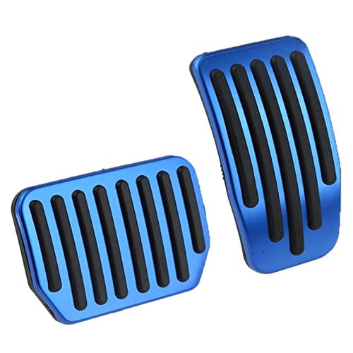 PETCHOR Auto Aluminum Pedal Covers Accessories NonSlip Performance Foot Pedal Pads Set Brake Accelerator Pedal Covers Compatible with Tesla 20162025 Model 3 Model Y Blue