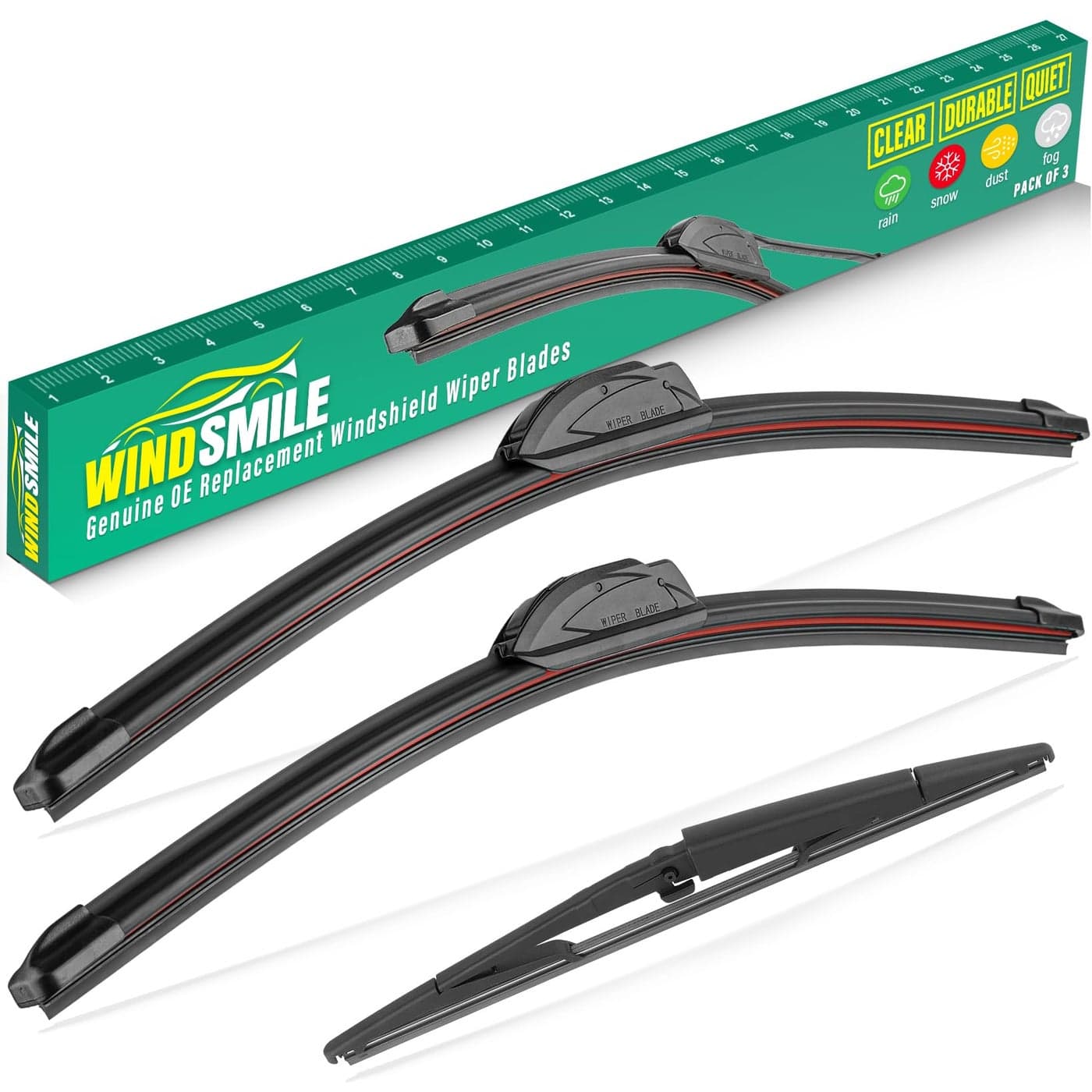 21 21 14 Windshield Wiper Blades Replacement for Jeep Grand Cherokee 2005 2006 2007 2008 2009 2010 Premium All Weather Front Rear Wipers Set OEM Quality Pack of 3