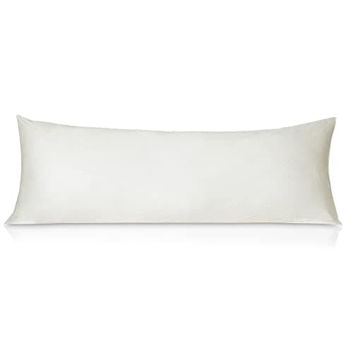Leeden 100% Cotton Body Pillow Cover, 800 Thread Count 21x54 Soft Breathable Long Body Pillow Pillowcase, Off-White