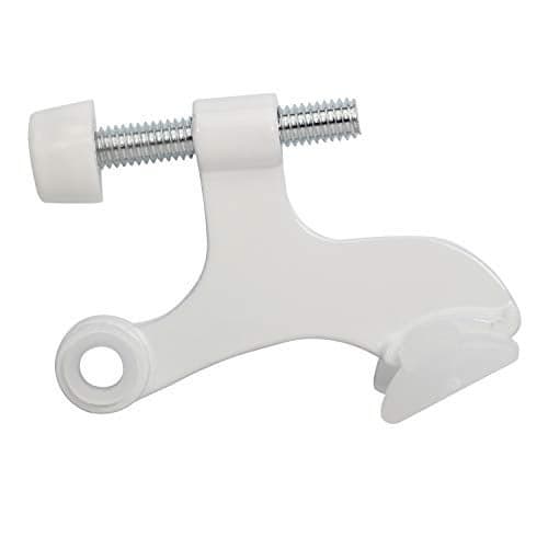 10 Pack Rok Hardware Adjustable Heavy Duty Hinge Pin Door Stop in White Finish, ROKDSP1WH