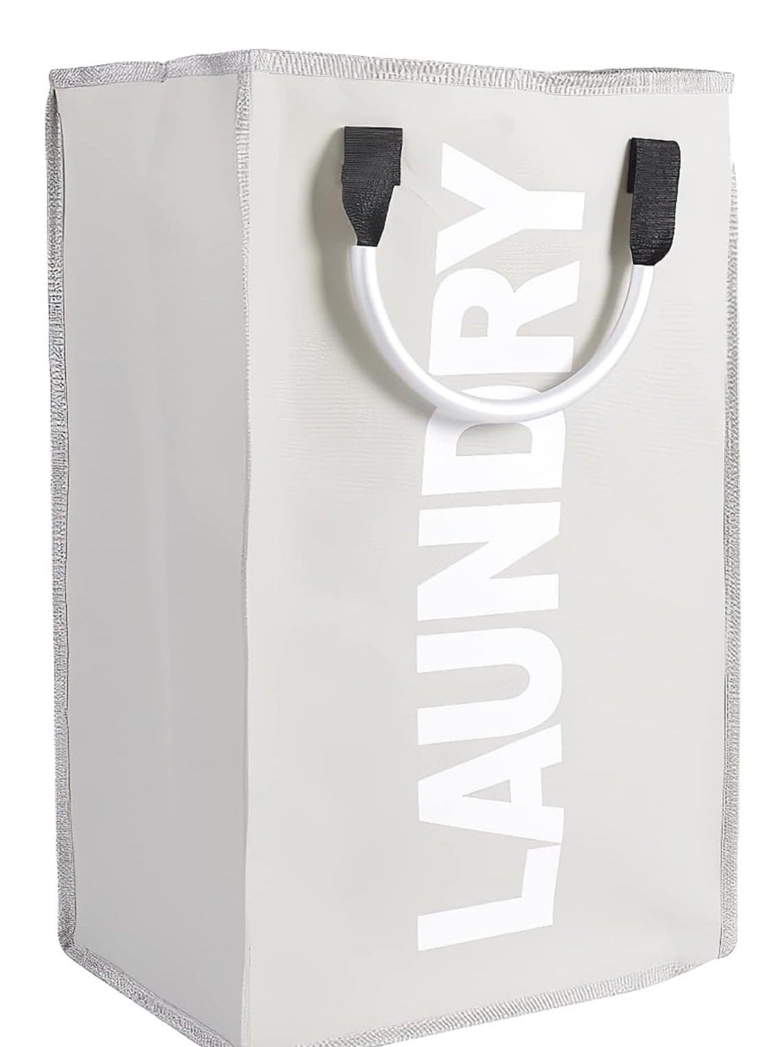 40L Laundry Basket, Foldable Laundry Bag, Laundry Hamper, Folding Washing Bag, Beige