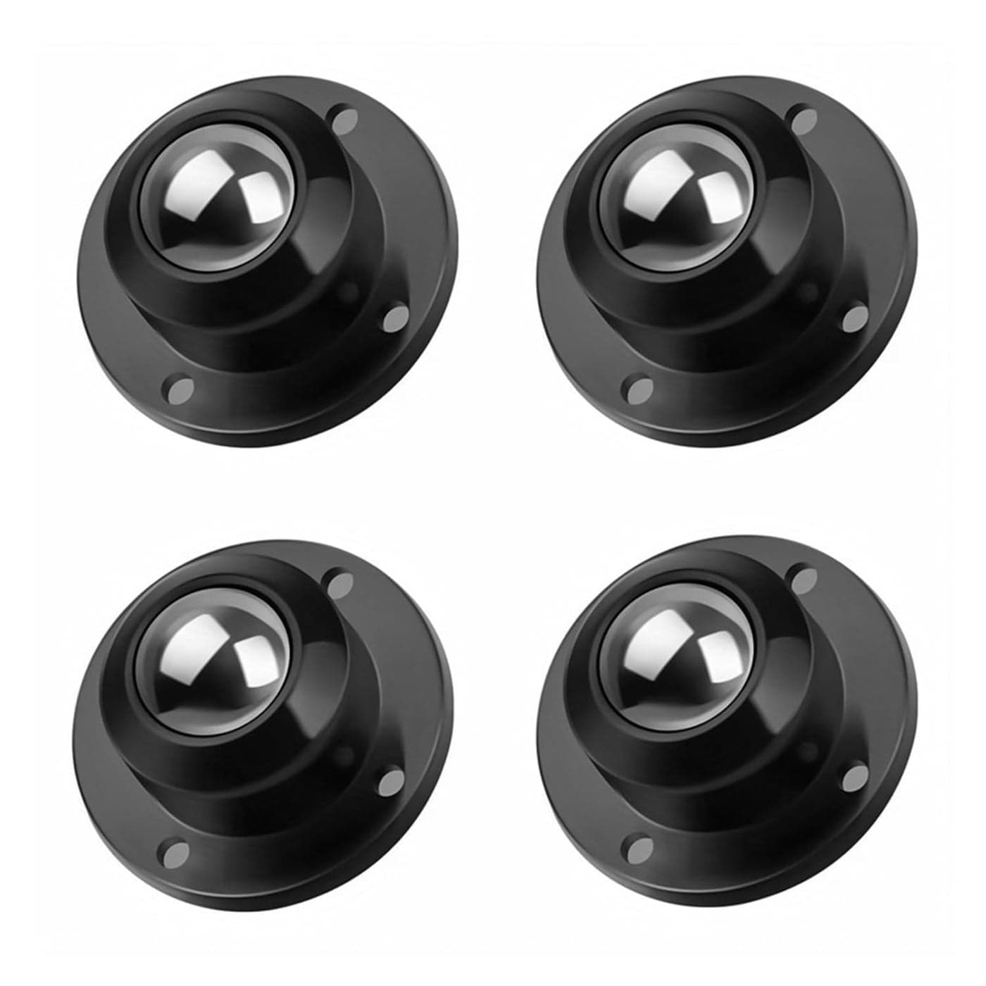 HASTHIP 4pcs Caster Wheel Self Adhesive Caster Wheel 360 Swivel Wheels for Furniture Small Appliance DIY Modification Moving Table Heavy Duty Caster Wheels 200Kg Loading Capacity Black