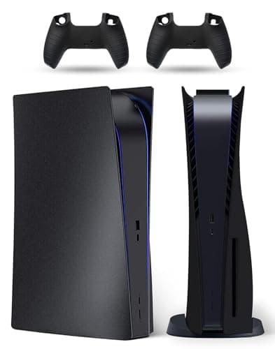 PEYANZ Faceplate for PS5 Console (Disc Edition), Cover Plate, ABS Shell, Anti-Scratch Skin, Heat Dissipation, Dustproof, with Extra 2 Controller Silicone Covers