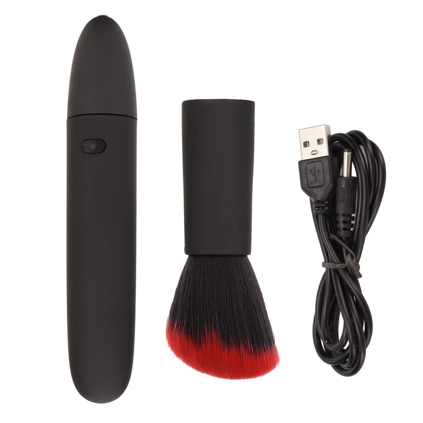 10 Motorized Rechargeable USB Vibration Makeup Brush Multifunctional Loose Powder Brush for Concealer or Blush