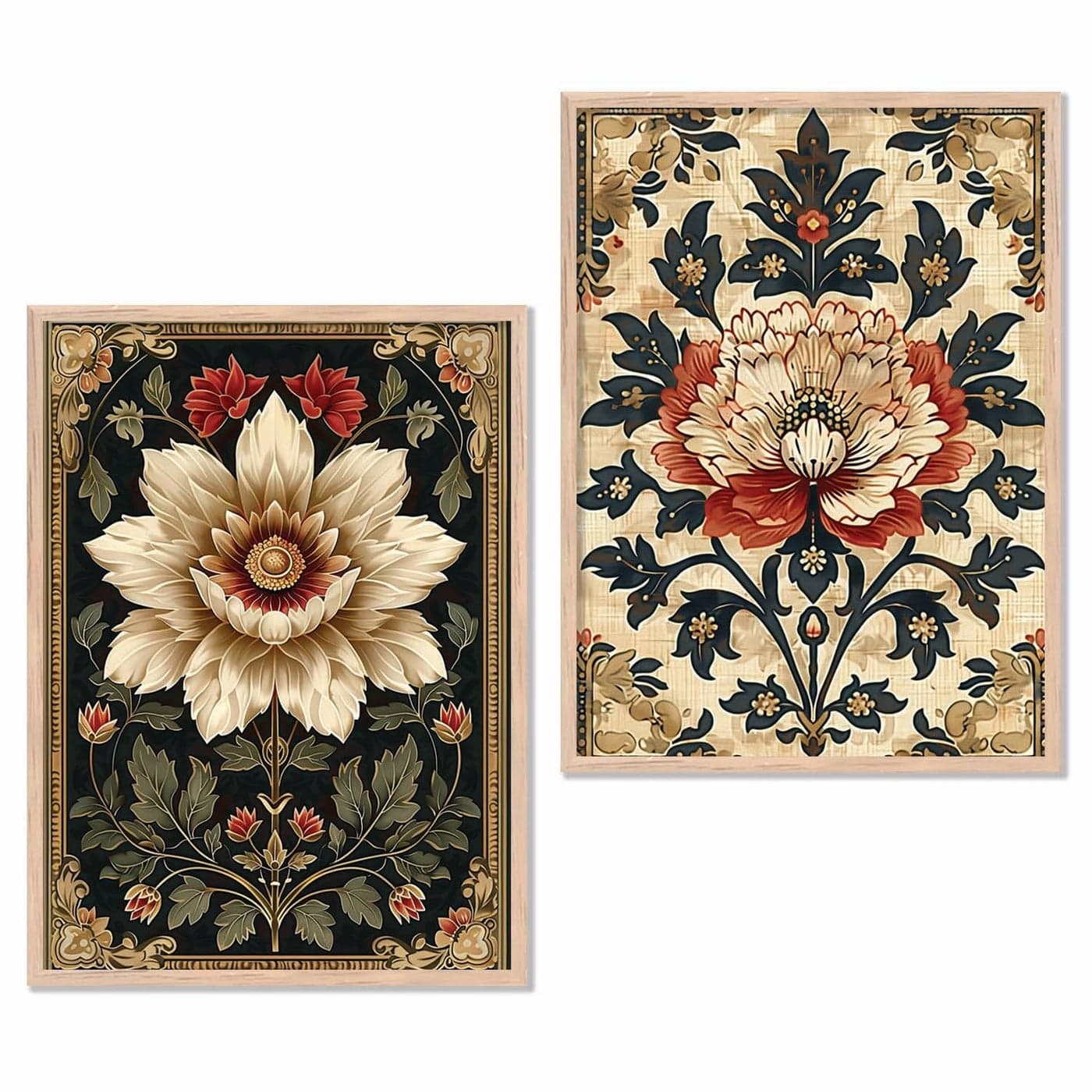 kotart Pichwai Painting for wall Decoration Traditional Indian Art Wall Dcor Paintings Traditional Indian Art Pichwai Wall Dcor Paintings set of 2 13x17 inch F