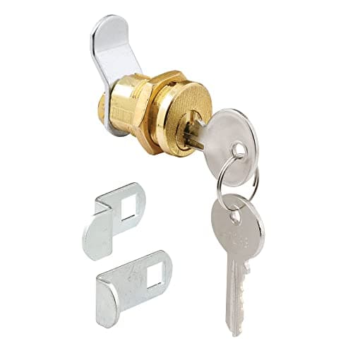 Prime-Line S 4648 Mailbox Lock – Replacement, Multipurpose Mailbox Lock for Several Brands – ILCO 1003M Keyway, Opens Clockwise with 90º Rotation, Nickel Finish (1 Set)