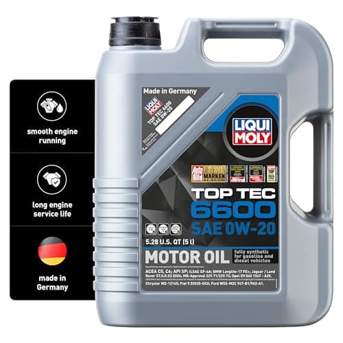 Liqui Moly Top Tec 6600 SAE 0W20 Fully synthetic engine oil 5 Liter SKU 22046