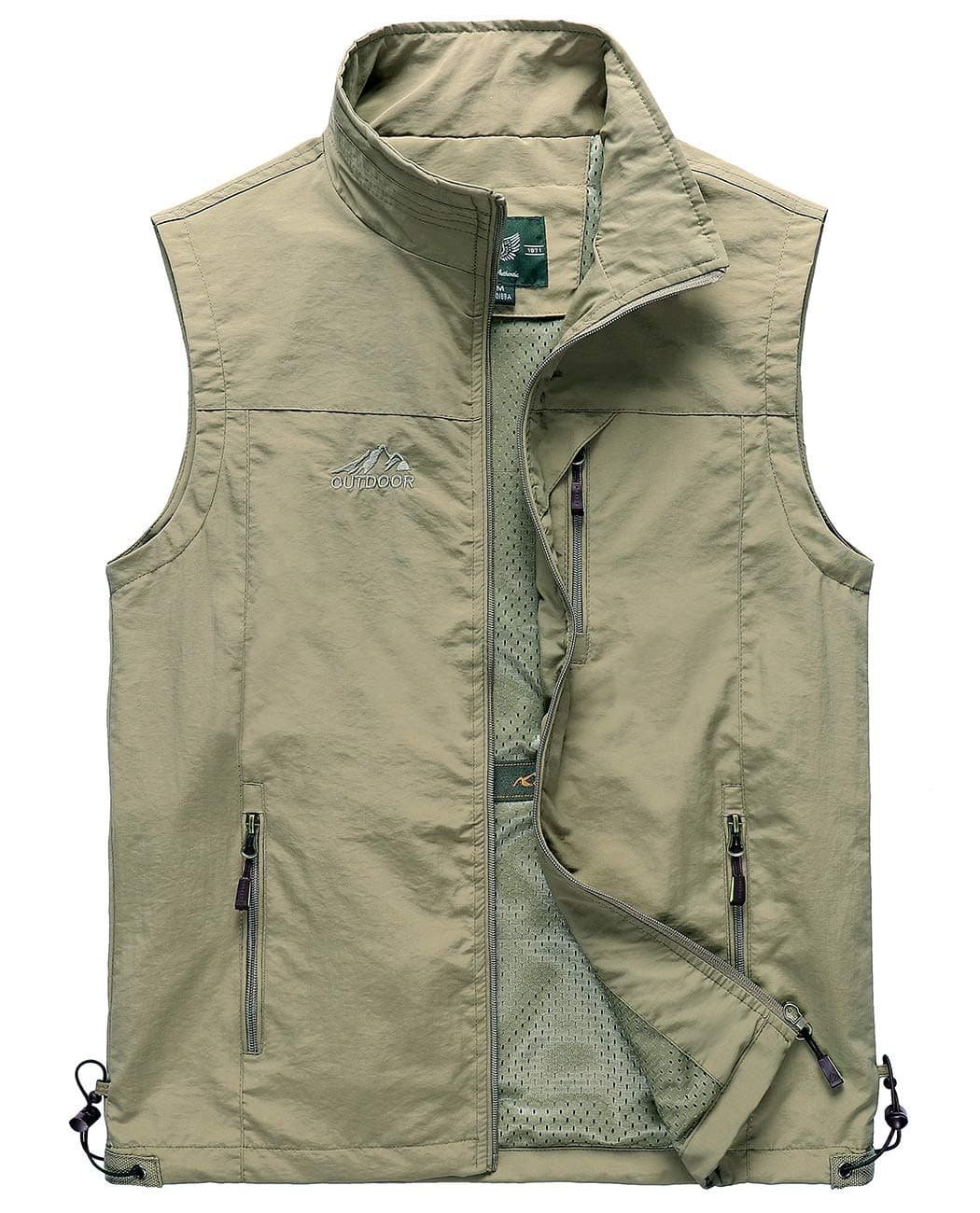 Hixiaohe Mens Lightweight Vest Outerwear Casual Summer Outdoor Travel Vest for Hiking Fishing Golf Photo Work with Pockets