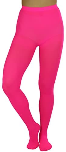 ToBeInStyle Women's Opaque Full Footed Panty Hose Leggings Tights Hosiery - Hot Pink - One Size: Regular