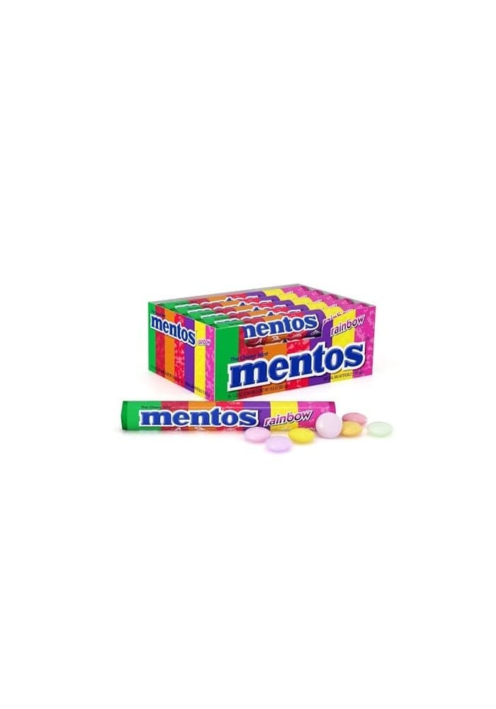 Mentos Chewy Mint Candy Roll Rainbow Mint Candies 14 Pieces Per Roll 15 Count Party Pack