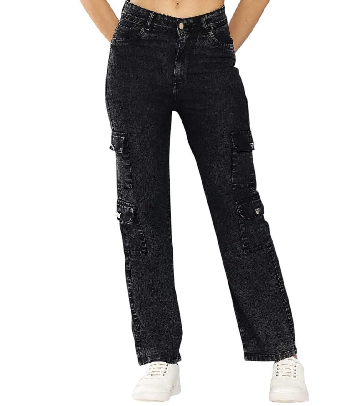 Aarika Girls Casual Black Colour Solid Denim Jeans-(12-15 Years)-(DN-PANT-AD-5130-BLACK-30)