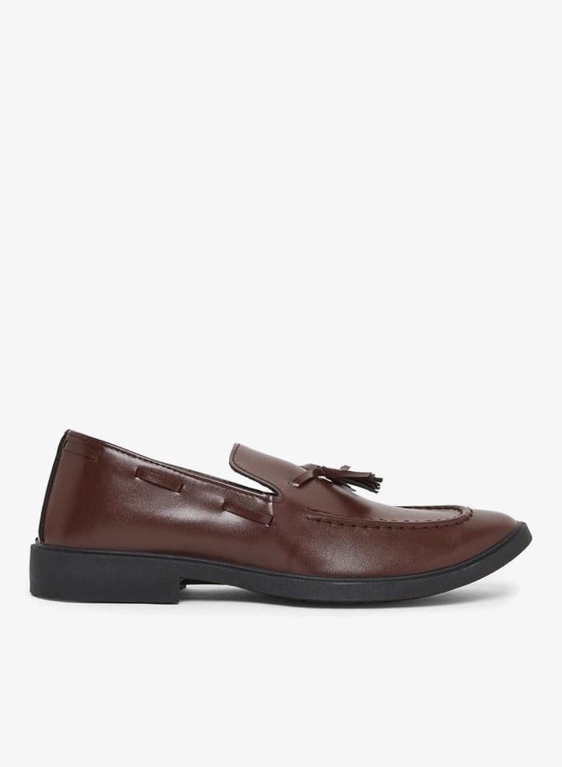 Classic Faux Leather Tassel Loafers