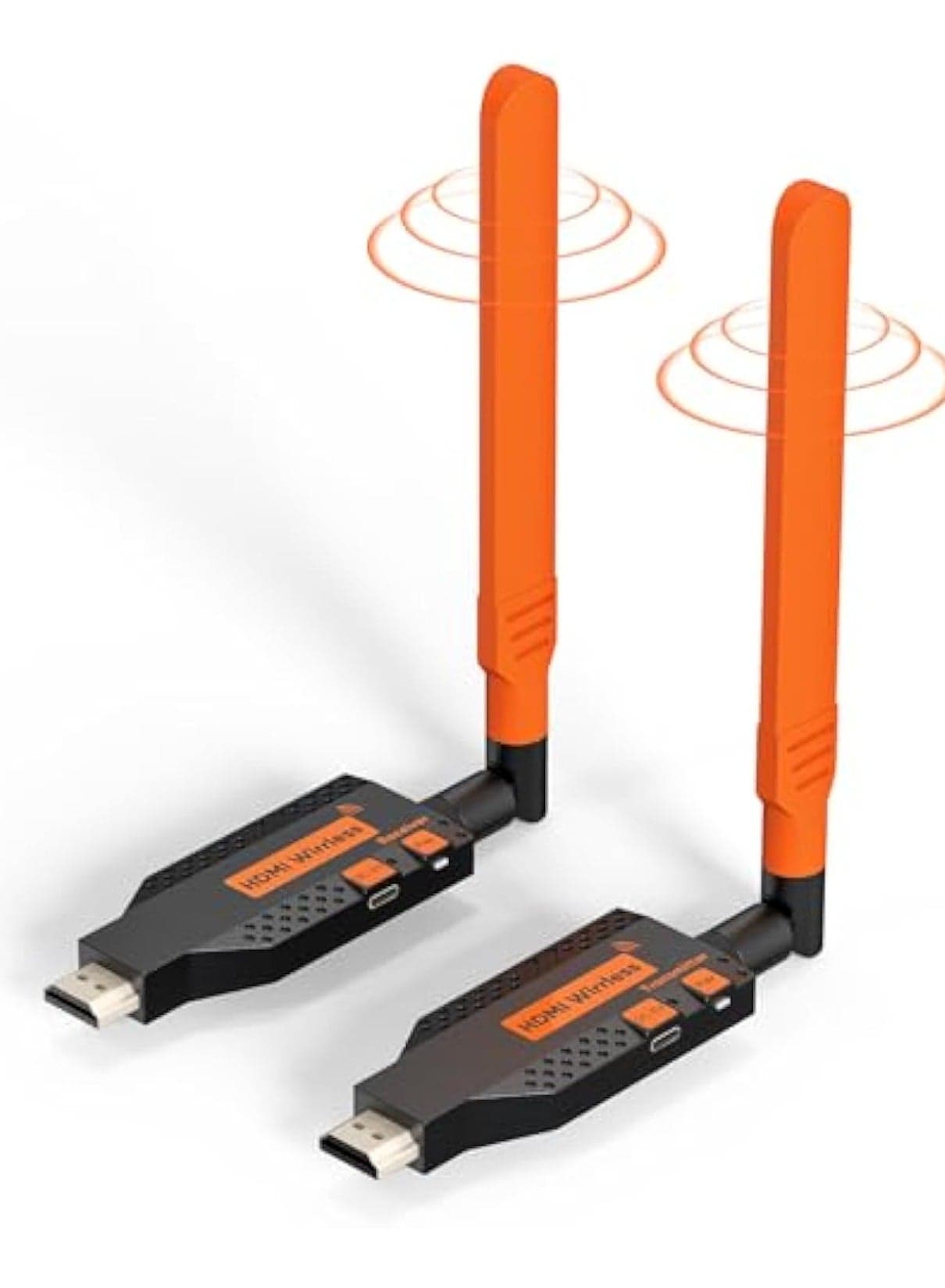 Wireless HDMI Transmitter and Receiver, Plug & Play Portable 5G Wireless HDMI Extender Kit, for Streaming Video and Audio to Display/Projector from Laptop/Camera 350FT with Detachable Antenna