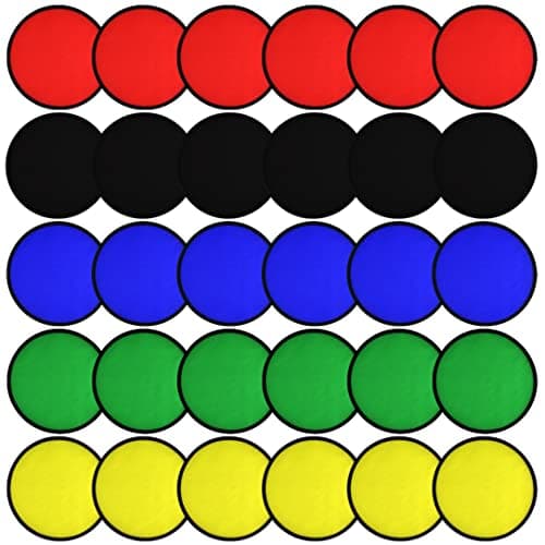 Mototo 30 Pieces Foldable Flying Disc Fans with Bag Folding Pocket Toy Set for Kids Fun Birthday Party Favors Summer Outdoor Activity Game Halloween Christmas 5 Colors 8 inches