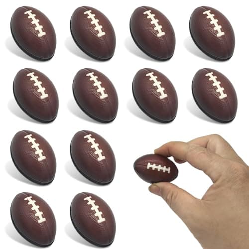 123060Pack Mini Football Stress Balls Soft Foam Football for Kids Small Squeeze Sport Balls Party Decorations Favors Goodie Toy Anxiety Relief Hand Exercise School Rewards 30