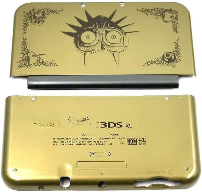 Top Bottom Front Back Housing Shell Case Cover Replacement for New 3DS LL XL Faceplate Cover (Gold)