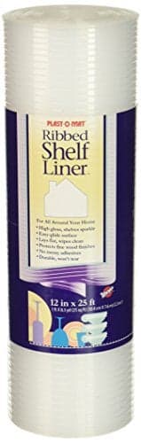 PlastOMat Ribbed Shelf Liner Clear 12 x 25
