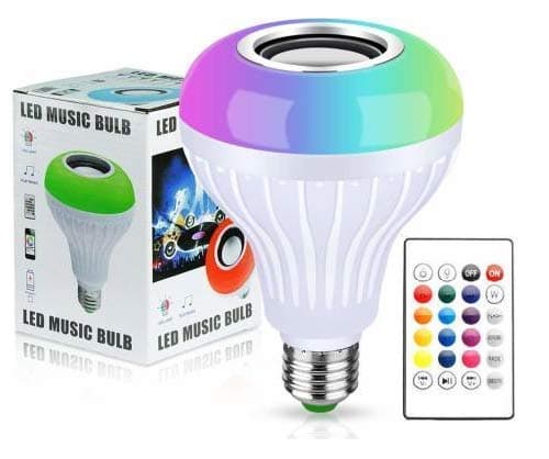 Mawson LED Bluetooth Speaker Bulb Wireless Music Playing Light Lamp with Remote Controller