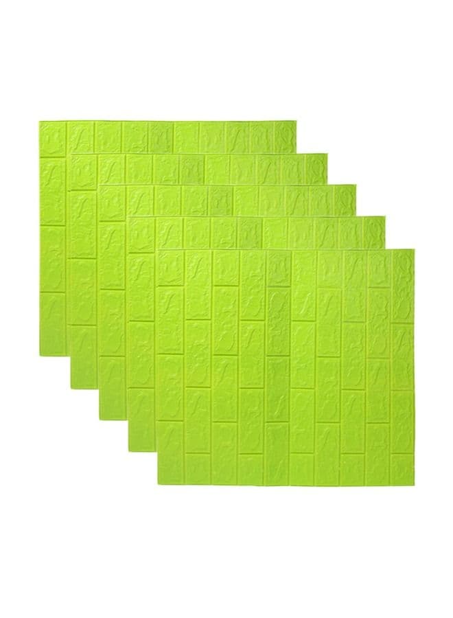 5-Piece 3D Wall Panels Sticker With Self-Adhesive Waterproof Brick PE Foam For Interior Wall Decoration