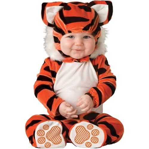 Lil Characters Unisex-Baby Infant Tiger Costume, Orange/Black/White, Large (18-2T)