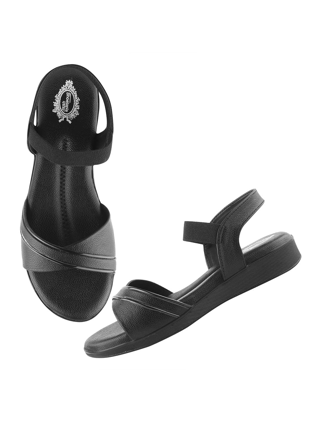 Shoetopia Women's SND-6161 Black Heeled Sandal-7 Kids UK (SND-6161-Black)-EU40