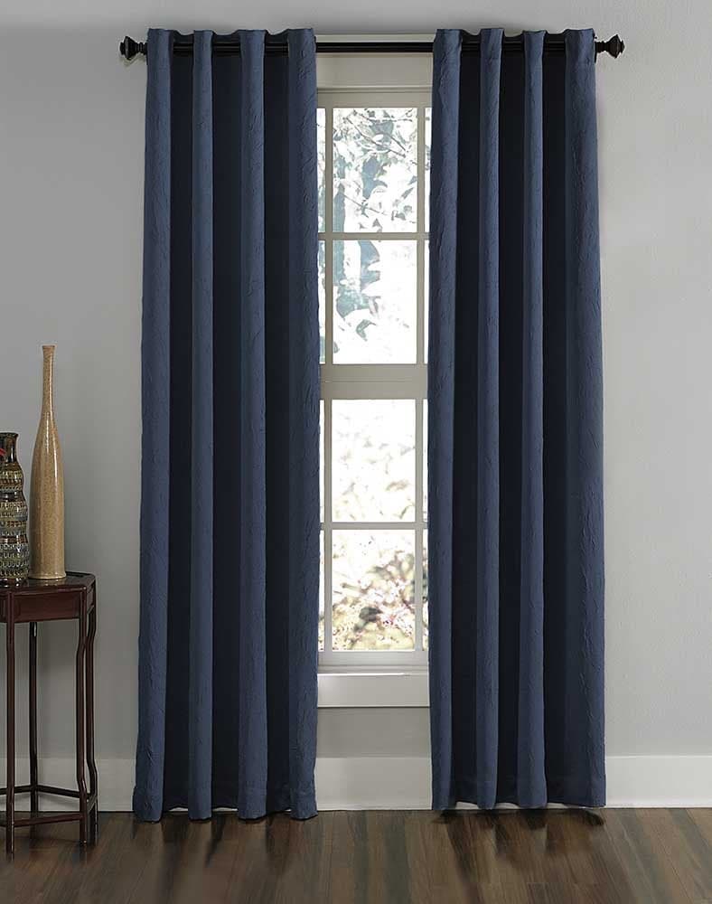 Curtainworks Lenox Grommet Curtain Panel 50 x 132 in Navy