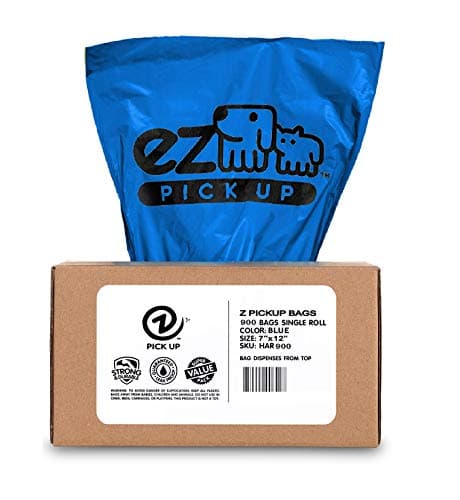 900 Pet Waste Disposal Dog Poop Bags Z Pickup Bags Blue single roll not on small rolls