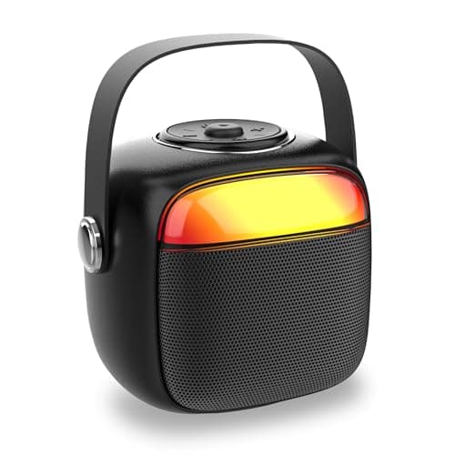 Pebble Flare Portable Bluetooth Speaker with Deep Bass | TWS Pairing | RGB Lights | Auto Pairing | Compact Premium Design - Black
