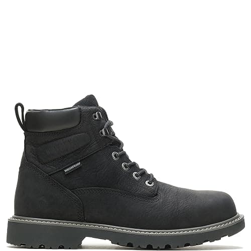 Wolverine Men's Floorhand Waterproof Steeltoe 6" Work Boot, Black, 12M