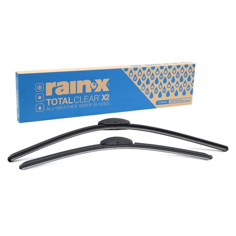 RainX 810334 Total Clear Beam Wiper Blades 24 18 Windshield Wipers for AllWeather Performance Rubber Squeegee for Smooth Clean Wipe Quiet Operation 2 Pack Value