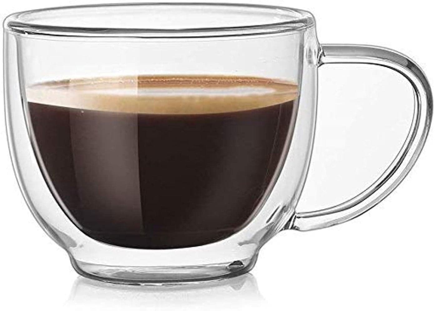 we3 Glass Cup With Handle - 1 Piece, Clear, 200 ml