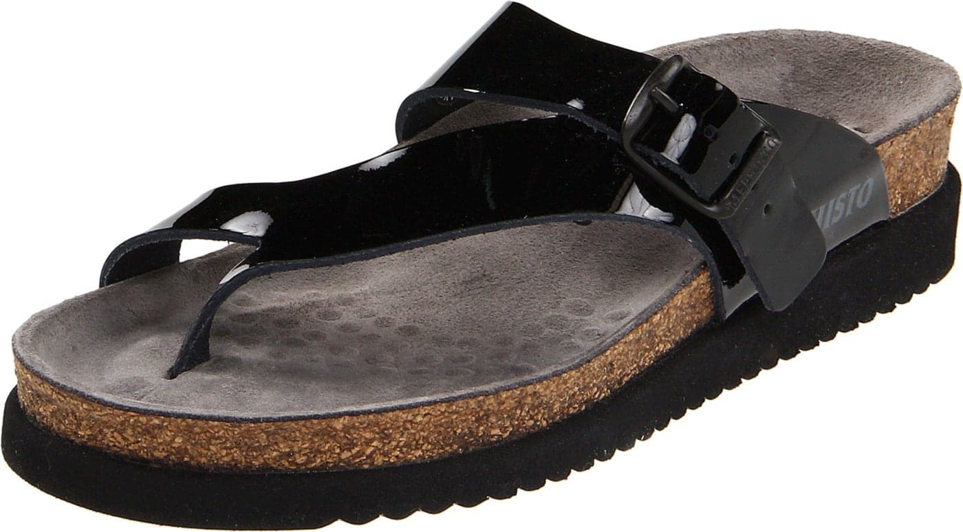 Mephisto Women's Helen Sandals Black Patent Leather 39 (US Women's 9)