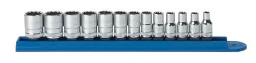 GEARWRENCH 13 Pc. 1/4" Drive 12 Pt. Standard Socket Set, Metric - 80306