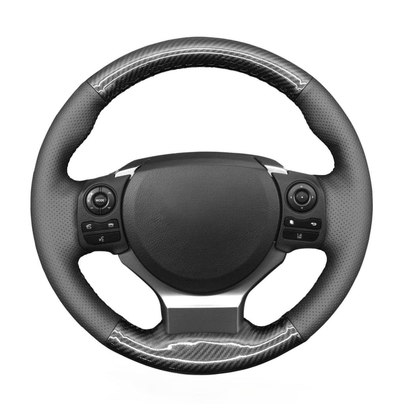 MEWANT Car Steering Wheel Cover for Lexus is 200t 250 300 350 F SportRCCT 200h NX PU Carbon Fiber Microfiber Leather Steering Wheel Wrap