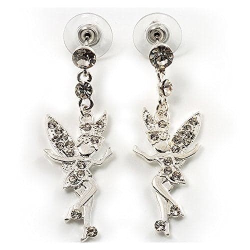 Crystal Fairy Drop Earrings (Silver Tone)