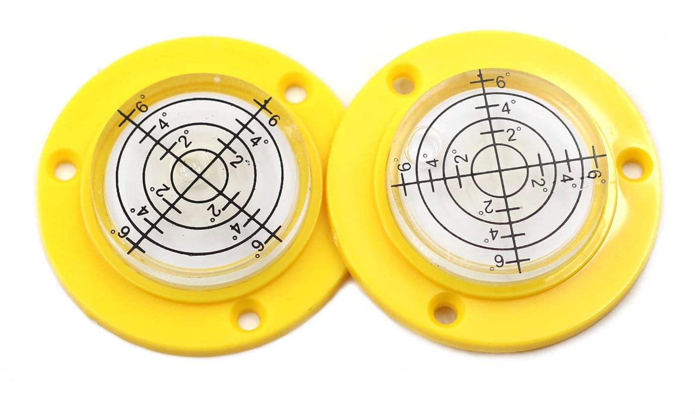 Driak 2PC 50mm/1.96" Multipurpose Circular Bullseye Bubble Spirit Level With Mounting Hole