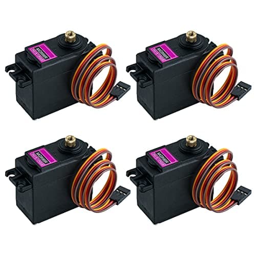Hosyond 4Pack MG996R 55g Digital RC Servo Motors High Torque Metal Gear Servo for RC Car Robot Boat Helicopter