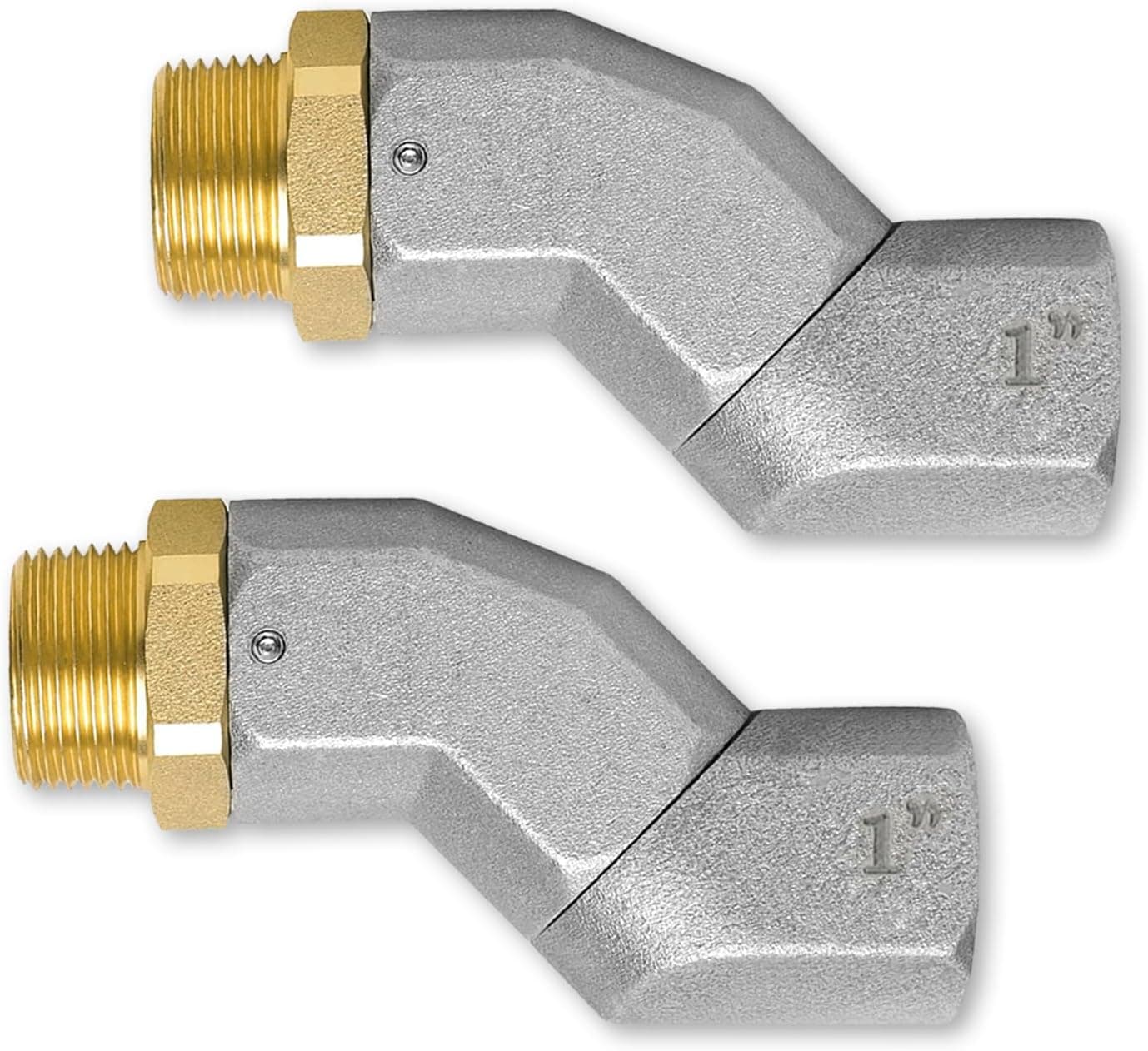 YIENAKFUN 2PCS 1 Inch NPT Fuel Hose Swivel 360 Rotating Connector for Fuel Nozzle