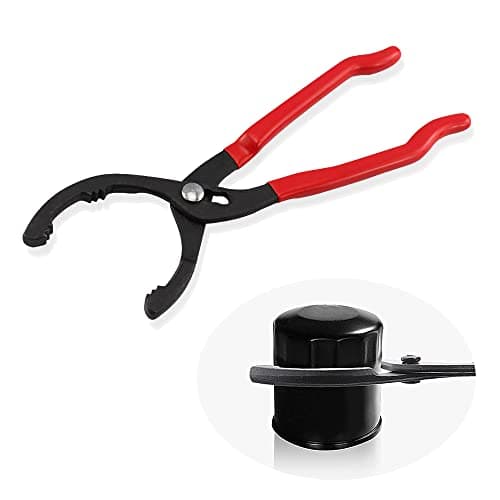 Salior 12 Oil Filters Removal Specialty Tool Oil Filter Wrench3Position Adjustable15Bent Angle Head Design Oil Filter Pliers For 45150mm Engine FiltersConduitFittings Red