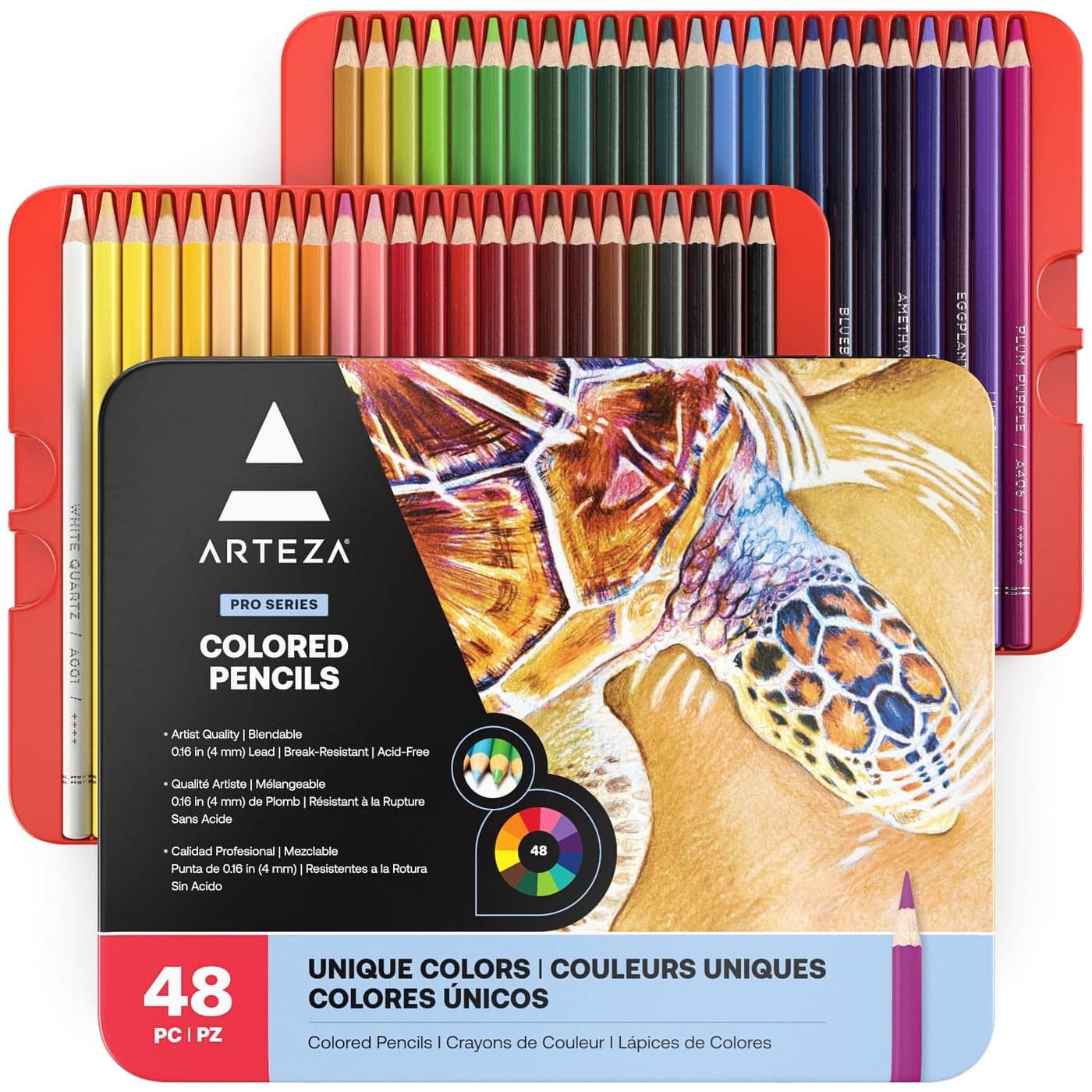 ARTEZA Colour Pencils Expert Assorted Colour Set of 48