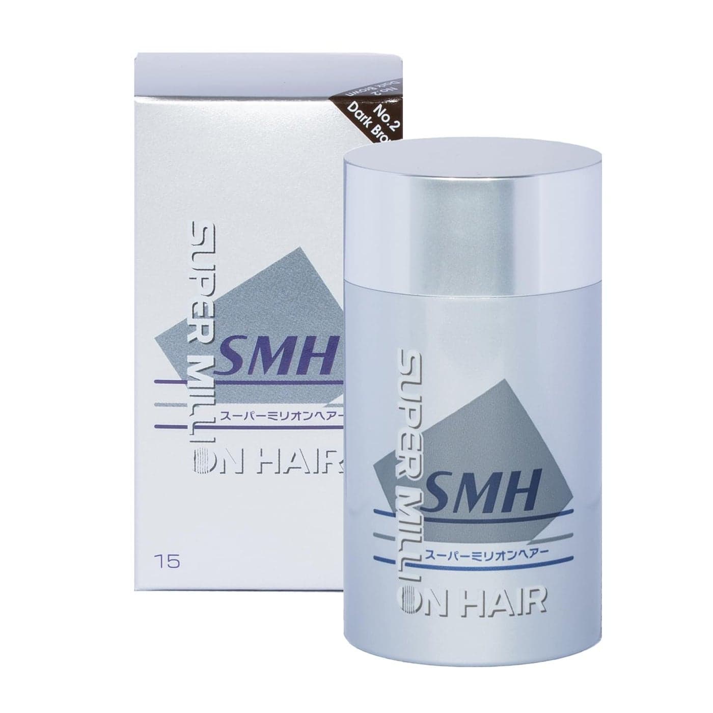 Super Million Hair Building Fibers for Thinning Hair or Bald Spots 2 Dark Brown 15g Conceals Hair Loss Instantly Fuller Thicker Look Made in Japan