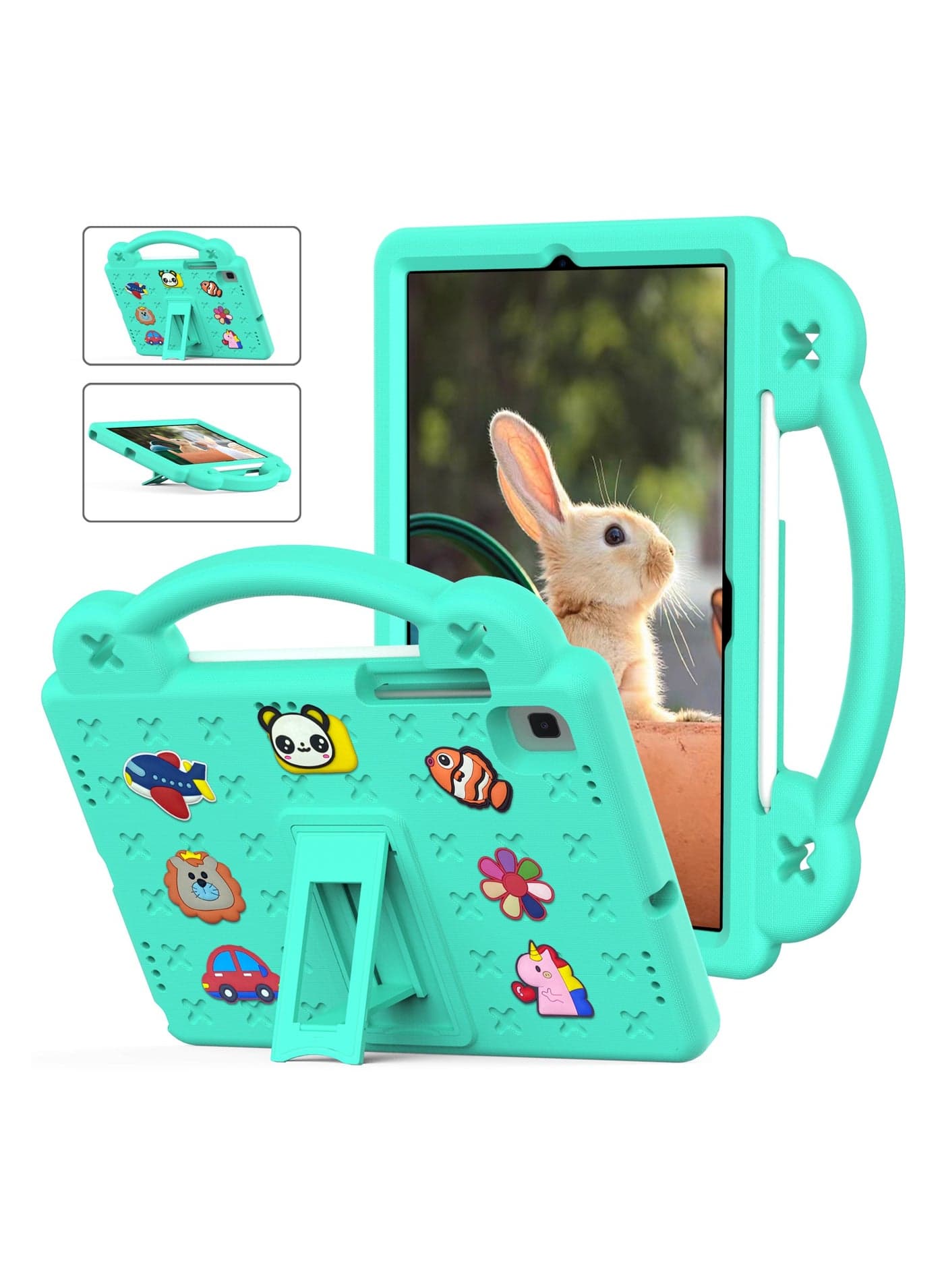 Children's protective case for Samsung Tab A7 t500/t505 (2021)/Tab A7 10.4 t509 (2022) Pen slot Heavy duty EVA foam shockproof case Children's shockproof case with stand