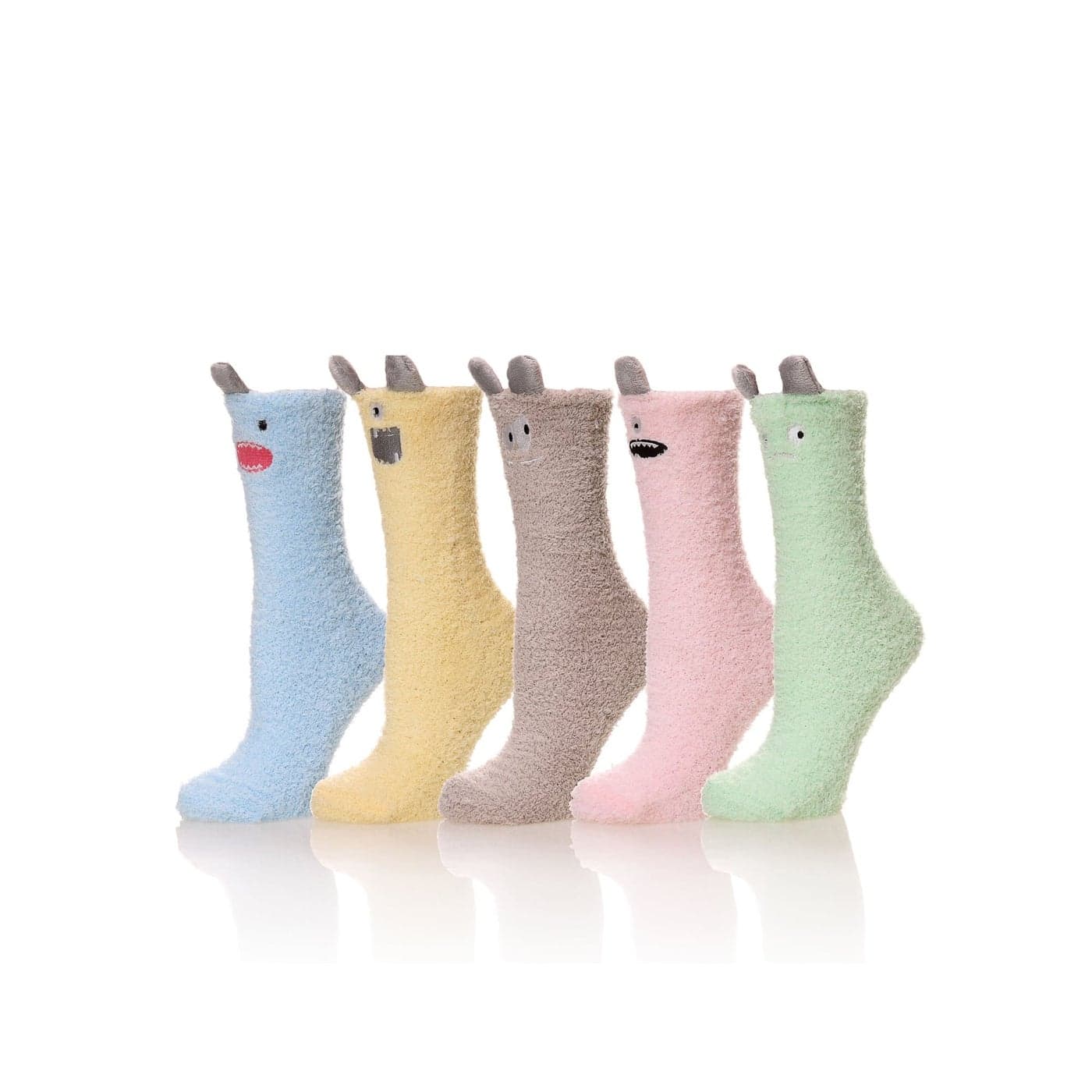 Fuzzy Socks, Slipper Socks, 5 pairs Womens Soft Funny Animal Designe Microfiber Slipper Socks Cozy Fuzzy Winter Warm Socks