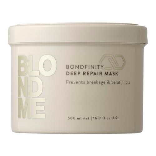BlondMe Bondfinity Deep Repair Mask for Blonde Hair Intensive Hair Treatment Strengthens Repairs Prevents BreakageFor Blonde Lightened Grey Hair
