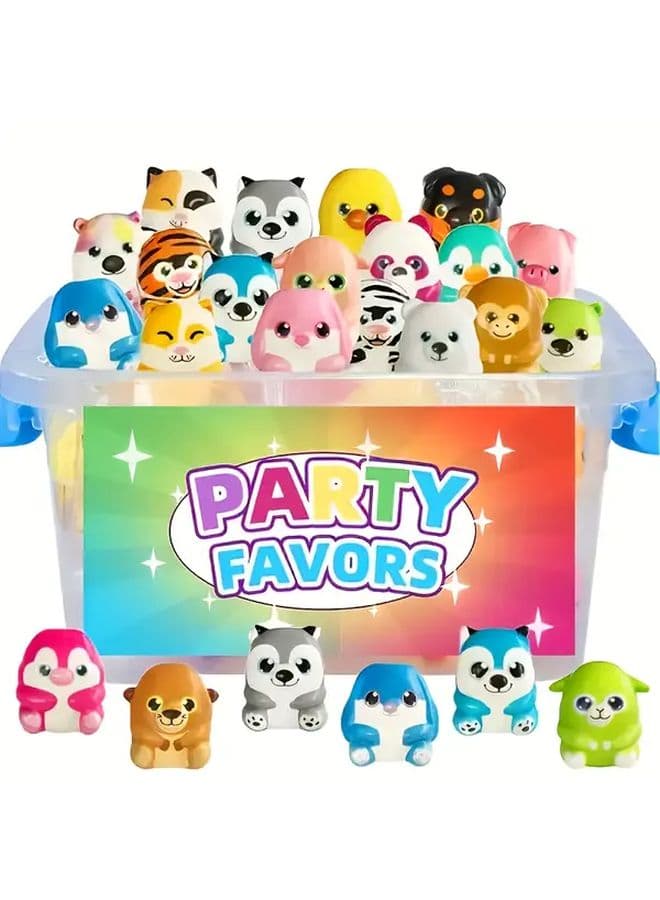 12pcs Soft Fluffy Squeeze Toys Cute Animal Slow Rising Mixed Colors Gift