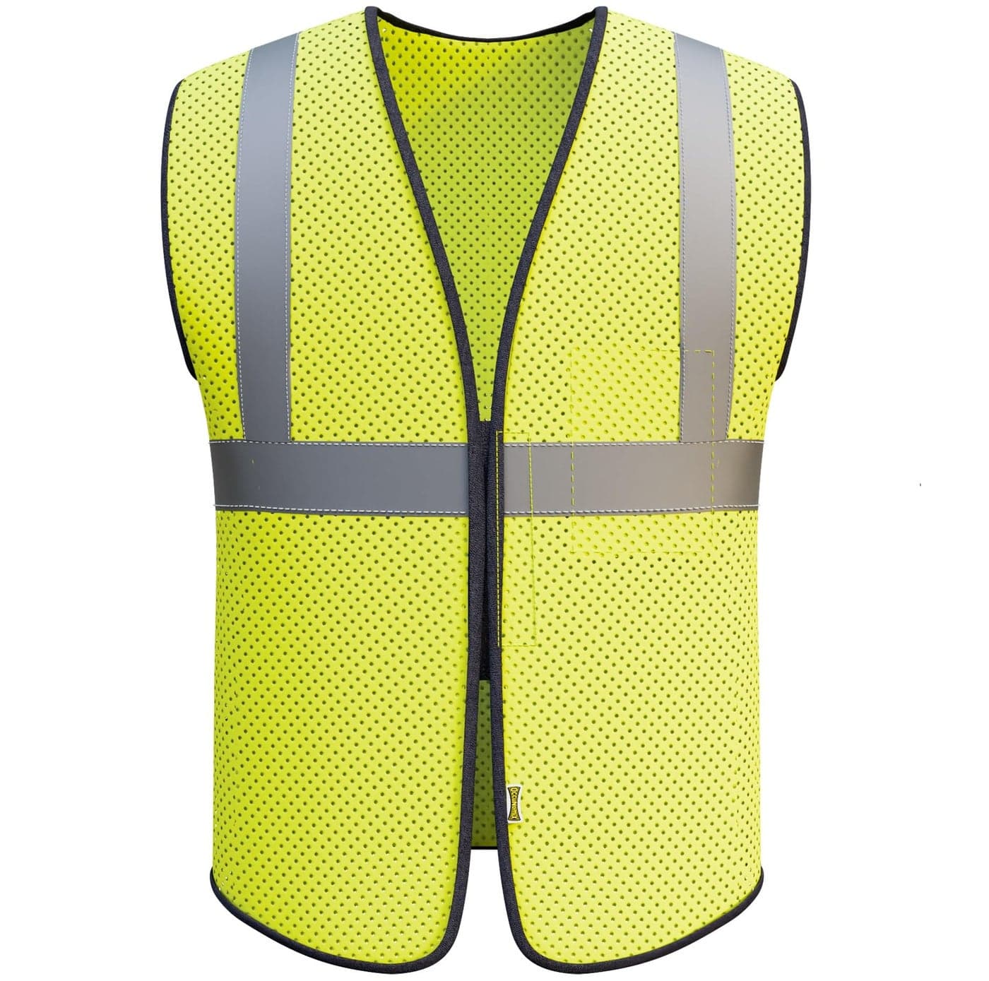 OccuNomix Safety Vest for Men, High Visibility, Class 2, 2" Reflective Tape, Ultra Light 3.8 oz Bird's Eye Breathable Mesh, Rapid Cooling, 100% ANSI, 1 Chest Pocket, ECO-GC-Y2/3X, Yellow