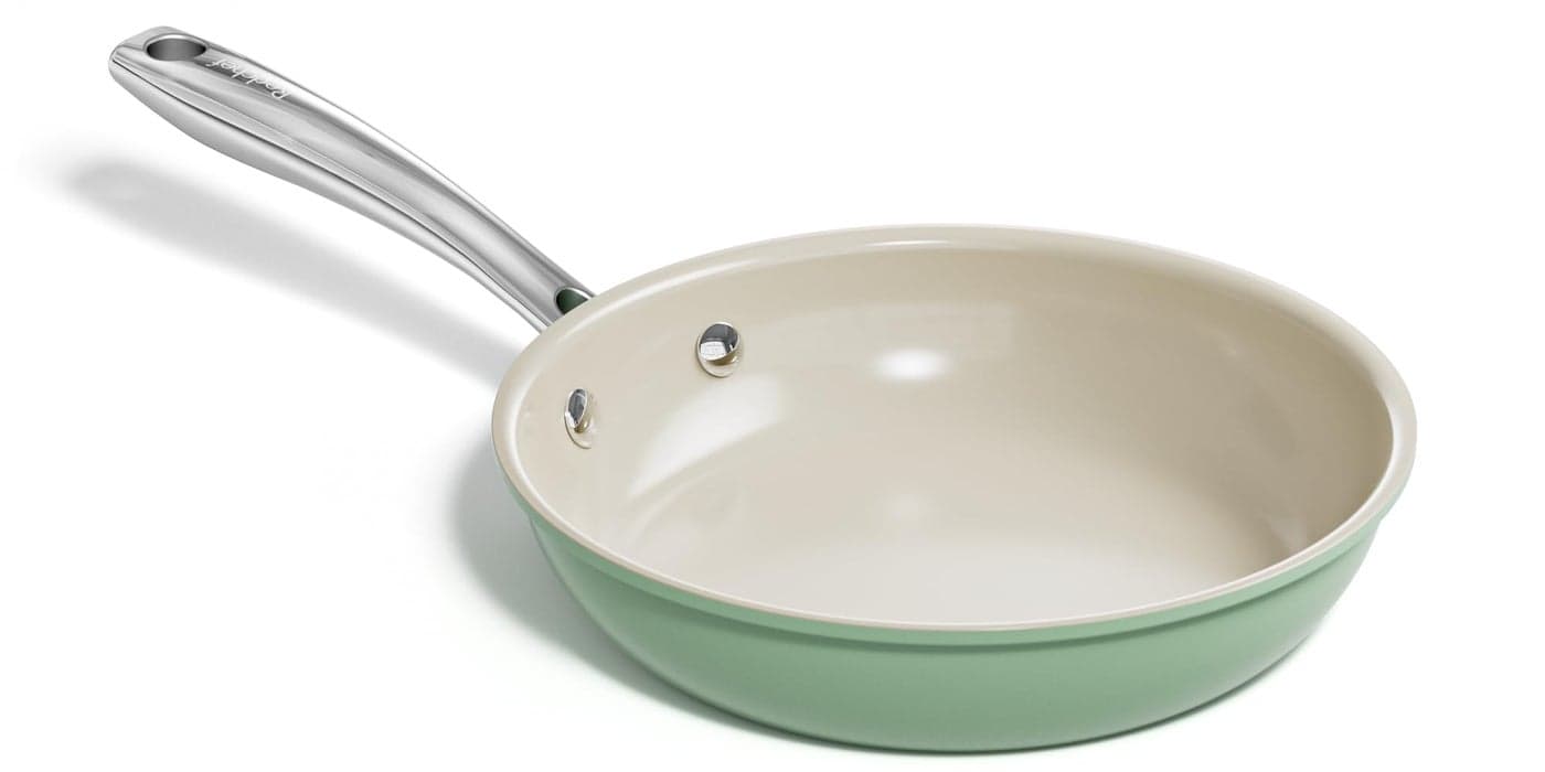 Redchef Ceramic Non Stick Egg Pans Nonstick Frying Pan Skillet 8 inch Cooking Pan Non Toxic with Stay Cool Handle for Induction PTFE PFAS PFOA Free DishwasherOven Safe Green