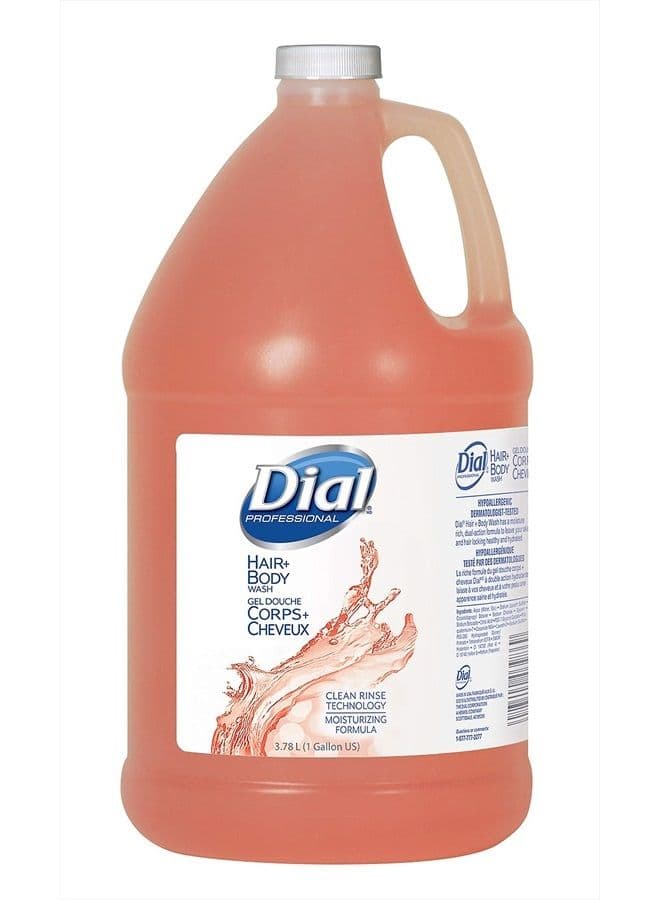 Professional Hair + Body Wash, 1 Gallon Refill Bottle (Pack of 4)